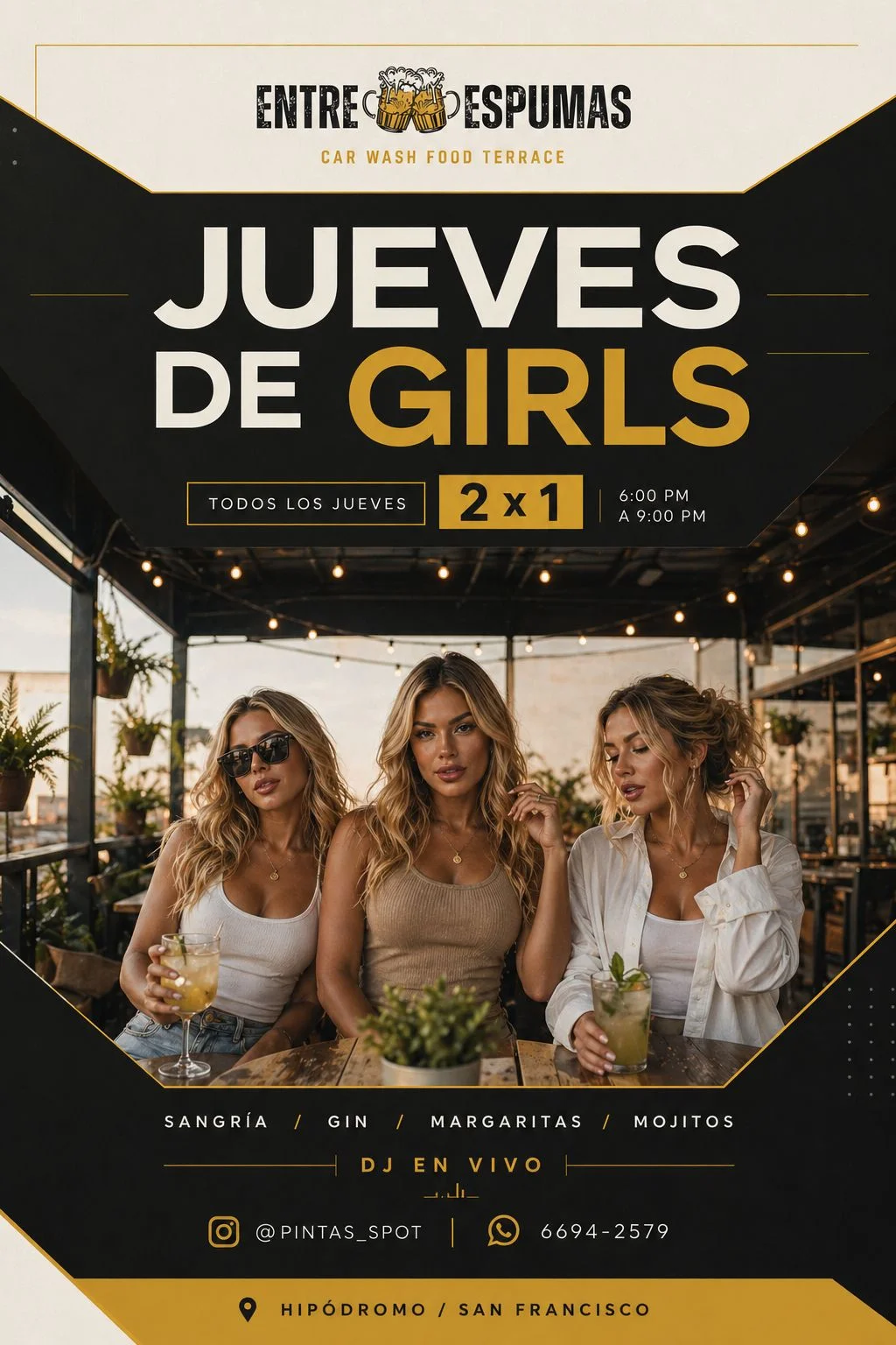 entre espumas jueves de chicas 2x1