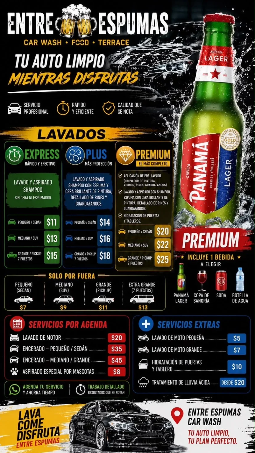 lavacar entre espumas